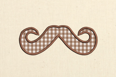 Mustache | Applique Embroidery