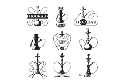 Labels set for hookah and lounge club