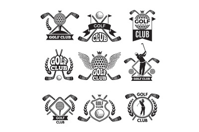 Monochrome labels for golf club