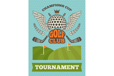 Vintage poster for golf tournament