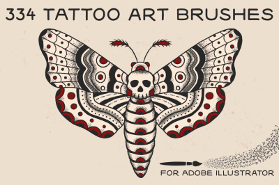 Tattoo Art Brushes for Illustrator