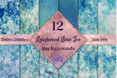 Roughened Blue Ice - 12 Background Images