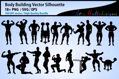 bodybuilding svg silhouette / Muscle Man Svg / Muscle Man Silhouette