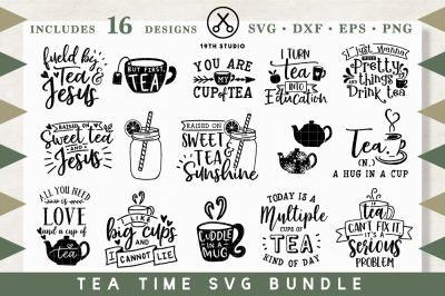 Tea time SVG bundle | M30