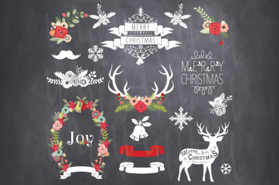 Vector Christmas Chalkboard