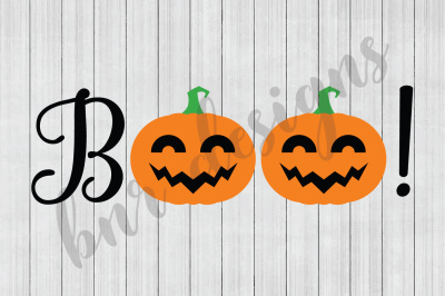Halloween SVG, Boo SVG, Pumpkin SVG, SVG Files, Cut Files