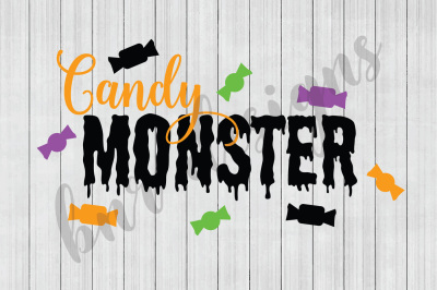 Halloween SVG, Candy Monster SVG, SVG Files, DXF File