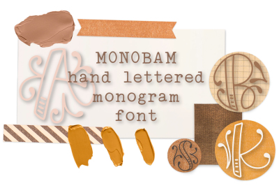 Monobam - Hand Lettered Monogram Font