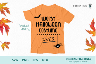Worst Halloween costume ever SVG PNG EPS DFX