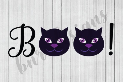 Halloween SVG, Boo SVG, Black Cat SVG, SVG Files, DXF File