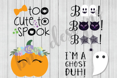 Halloween SVG Bundle, Ghost SVG, Pumpkin SVG, DXF File