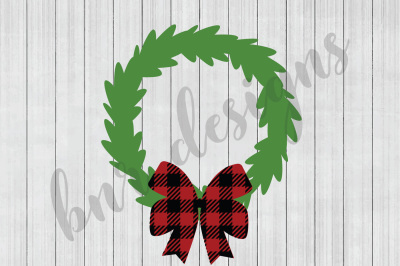 Christmas SVG, Wreath SVG, SVG Files, DXF Files