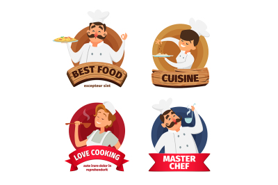 Logo or labels set for restaurant