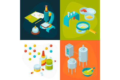 Concept pictures set of medicine and pharmacology industry