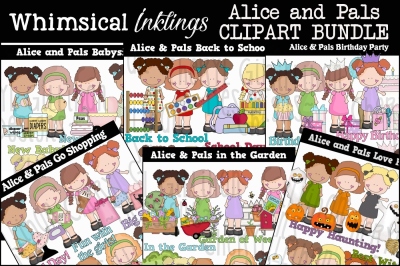 Alice and Pals Clipart Bundle