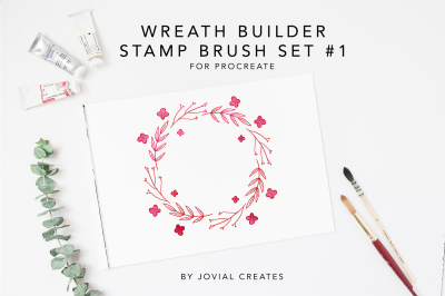 Wreath Builder Stamp Brush Set #1 for Procreate