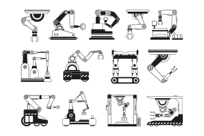 Robotic hands for manufacturing industry.