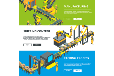 Automated industry line. Manufacturing production