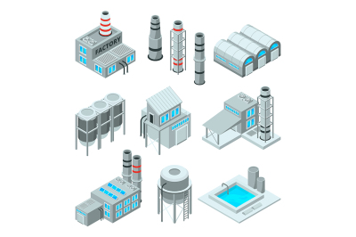 Set of industrial or factory buildings