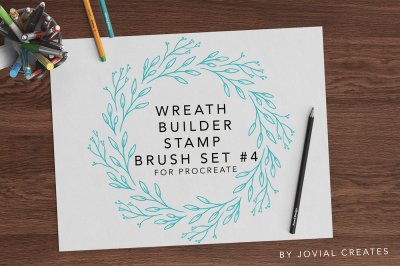 Wreath Builder Stamp Brush Set #4 for Procreate