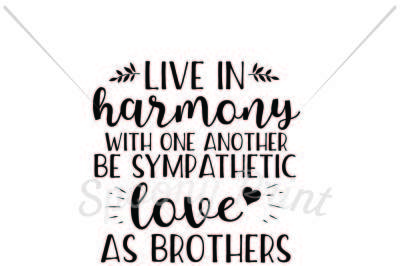 Live in harmony