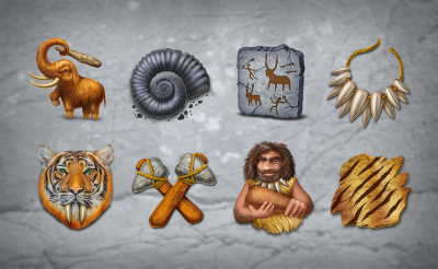 Stone Age Icons set