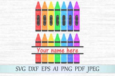 Crayon svg, Rainbow crayons SVG, Back to school svg, Crayon clipart