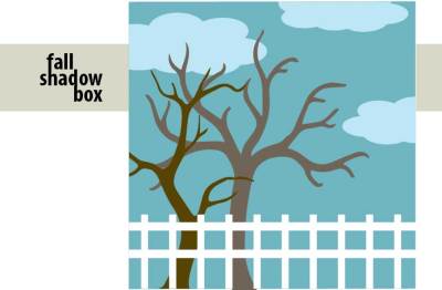 Fall Shadow Box SVG