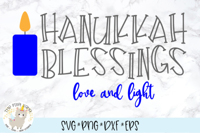 Hanukkah Blessings Love & Light SVG Cut File 