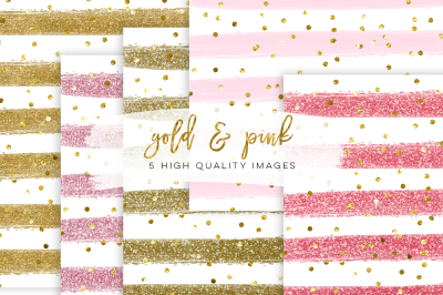 Blush Pink Digital Paper, Pastel Pink Textures, Blush Glitters