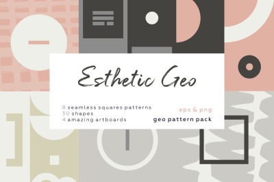 Esthetic Geometric. Elegant pattern set