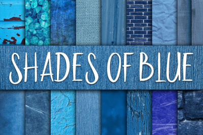 Shades of Blue Digital Paper Textures