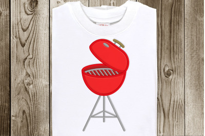 BBQ Charcoal Grill | Applique Embroidery