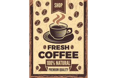 Poster in retro style for coffee house