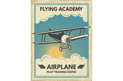 Vintage aircaft poster