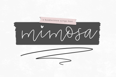 Mimosa - A Handwritten Script Font