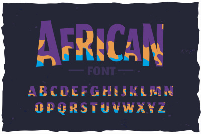OTF color font! Funny african style