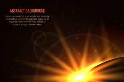 Sunrise vector space background