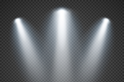 Scene illumination with bright lighting of spotlights vector