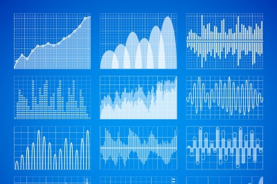 Statistic, business data graphs, charts vector set. Information infogr