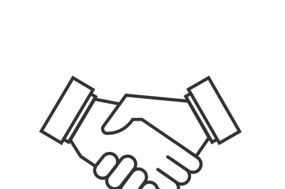 Business agreement handshake vector icons