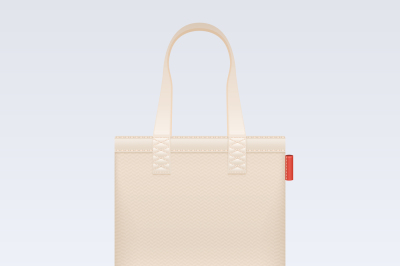 Blank white tote shopping bag vector template