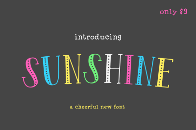 Sunshine Font (ONLY $9)