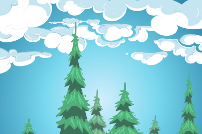 Spruce forest nature landscape