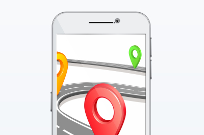 GPS smartphone app vector