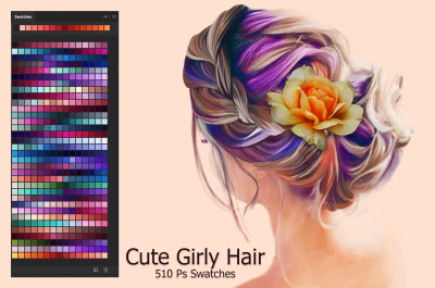 Cute Girly Hair Swatches