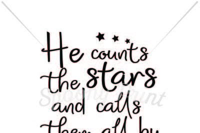 He counts the stars