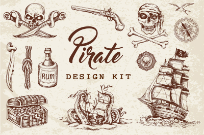 Vintage Pirate Design Kit