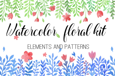 Watercolor Floral Kit