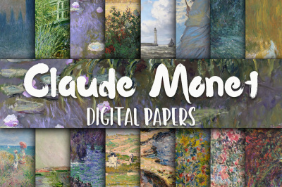 Claude Monet Paintings Digital Paper